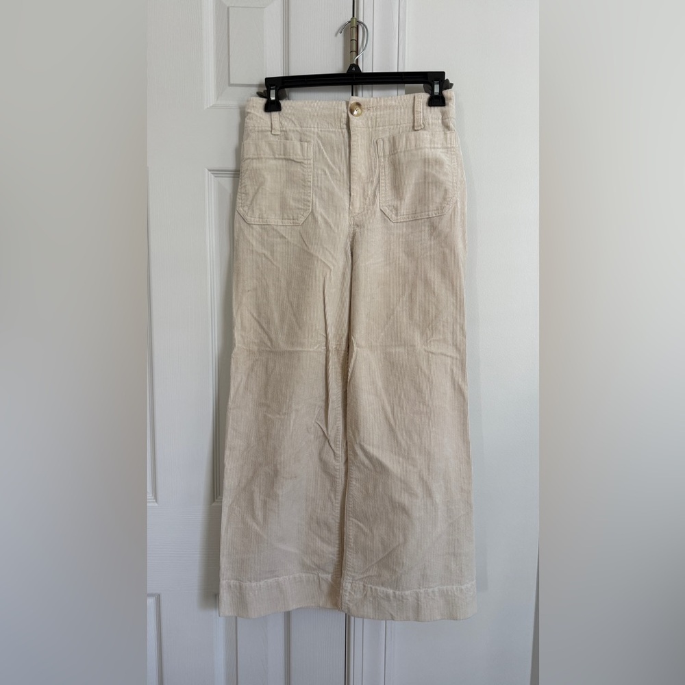 Maeve Cream Corduroy Collette Pants
